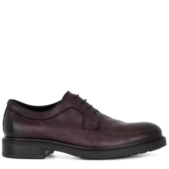 Men's Burgundy Leather Derby Shoes MP 7222916 BDA