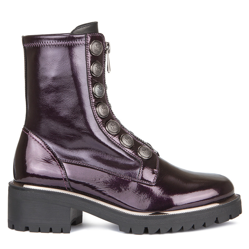 purple patent leather boots