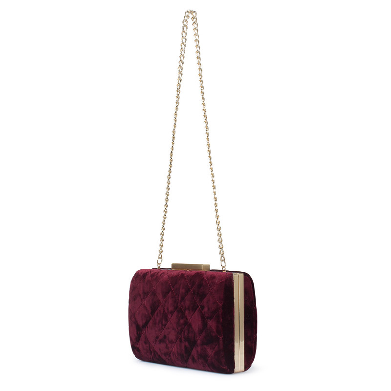 dark red clutch