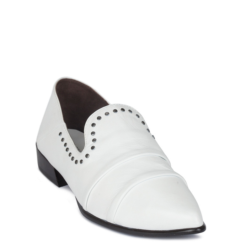 white leather slip ons womens