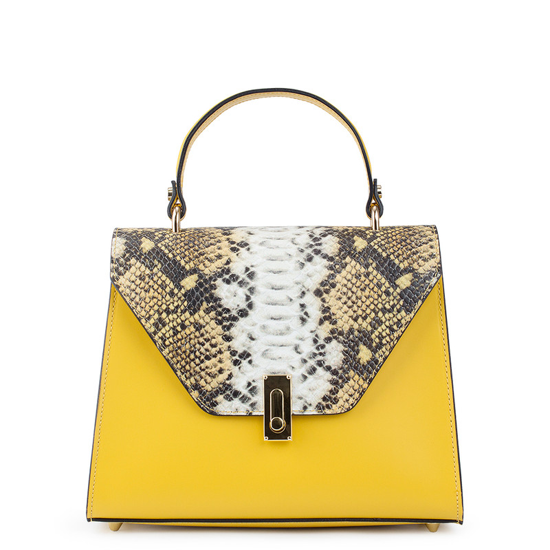 yellow satchel bag