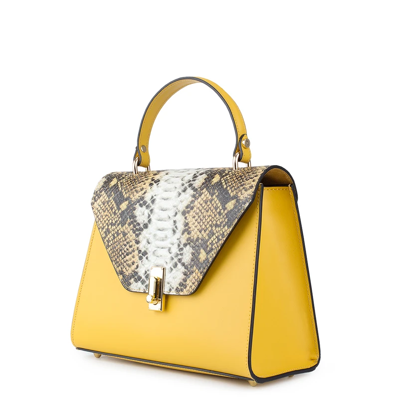 yellow satchel bag