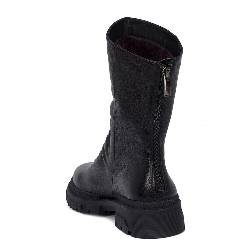 Women's Black Pleated Ankle Boots GP 5322210 BLI