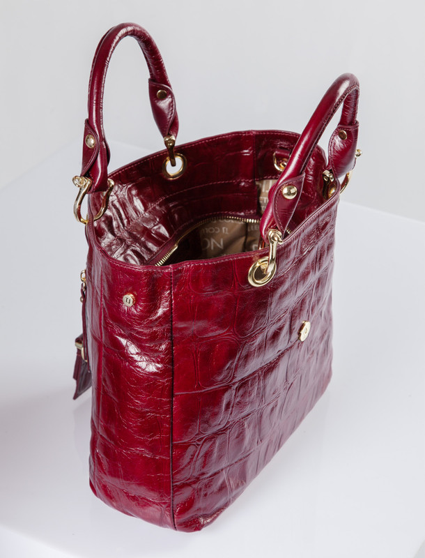 Burgundy Glossy Leather Valencia Bag YG 5335010 BDC