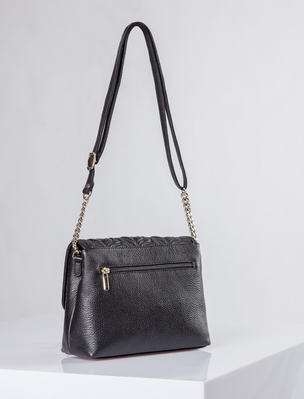 Smooth Black Leather Parma Bag YM 5220710 BLK