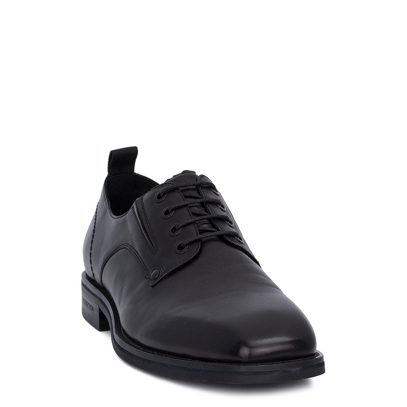 Men's Black Leather Derby Shoes  GN 7215012 BLK