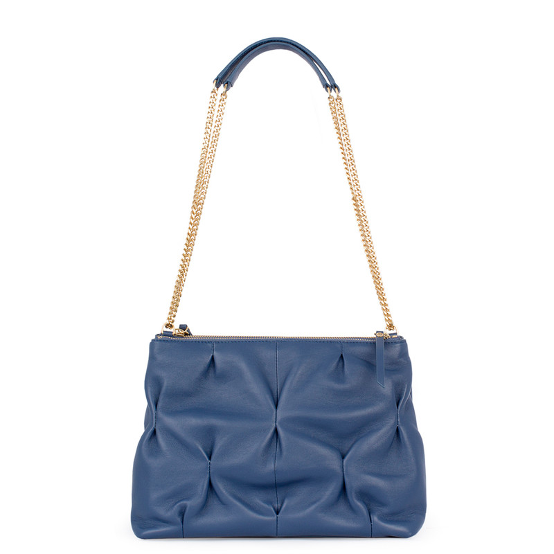 Blue Leather Piacenza Bag YT 5320012 BUA