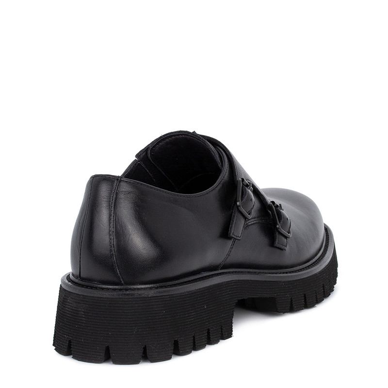 Women's Black Monk Shoes GB 5218112 BLK