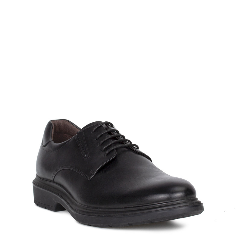 Men’s Black Leather Derby Shoes MP 7219912 BLK