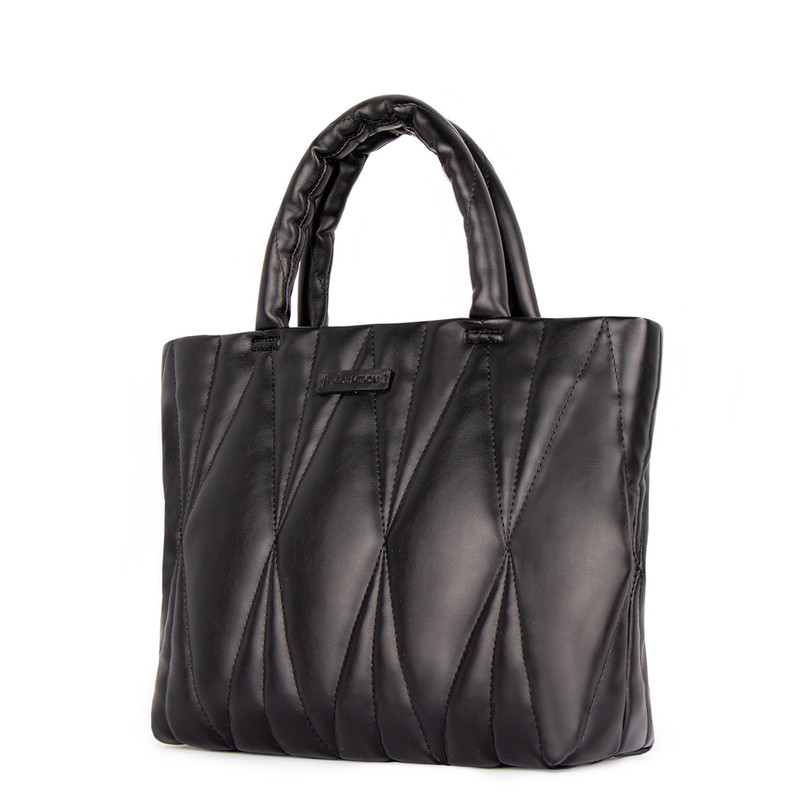 Black Quilted Trapeze Eco-Leather Bag YH 5338822 BLI