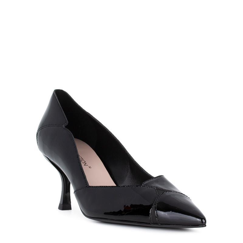 Women's Black Patent Leather Heeled Shoes GF 5257313 BLP