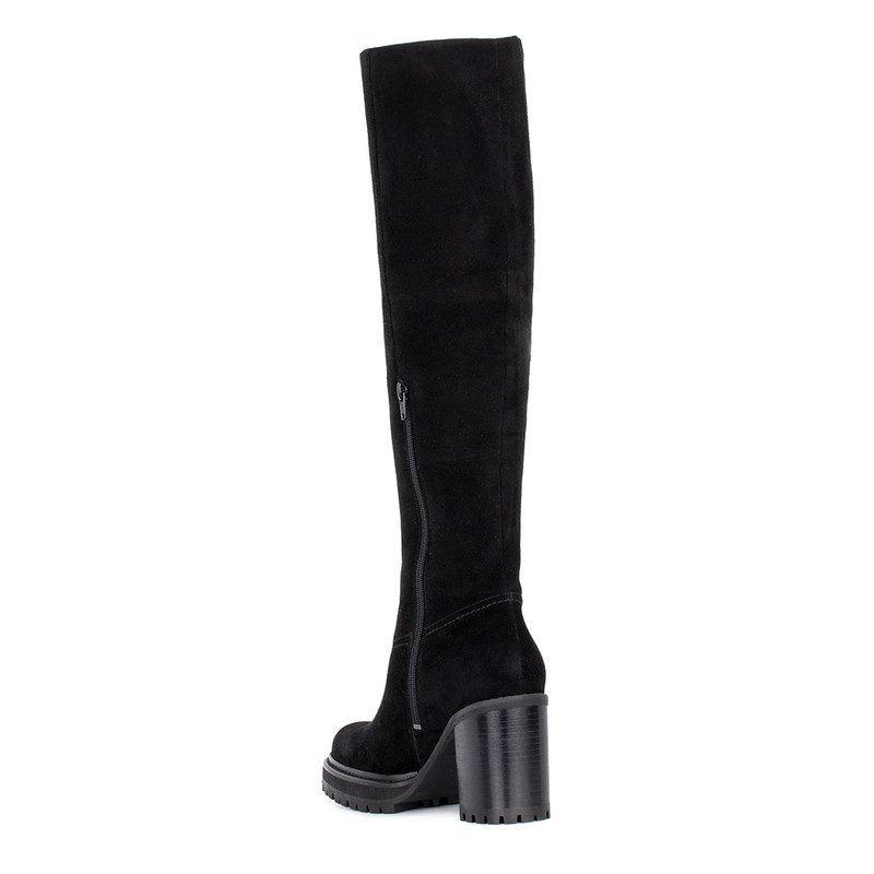 Women's Black Suede Winter Boots GF 5769313 BLS