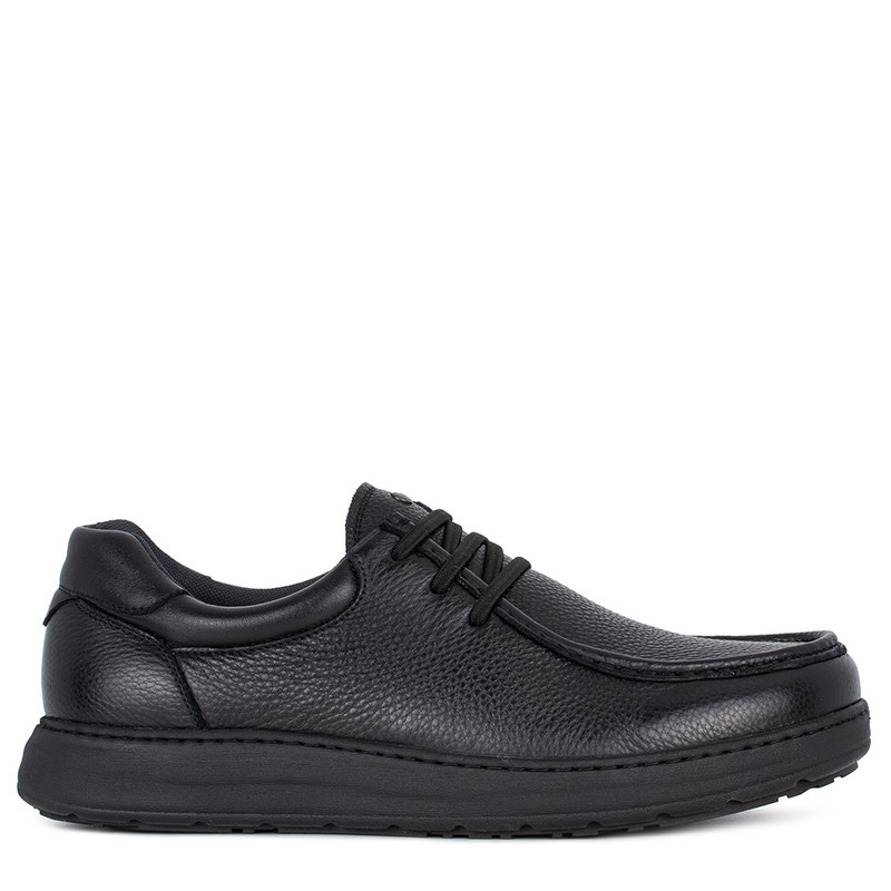 Men's Black Leather Slip-Ons TL 7211113 BLI