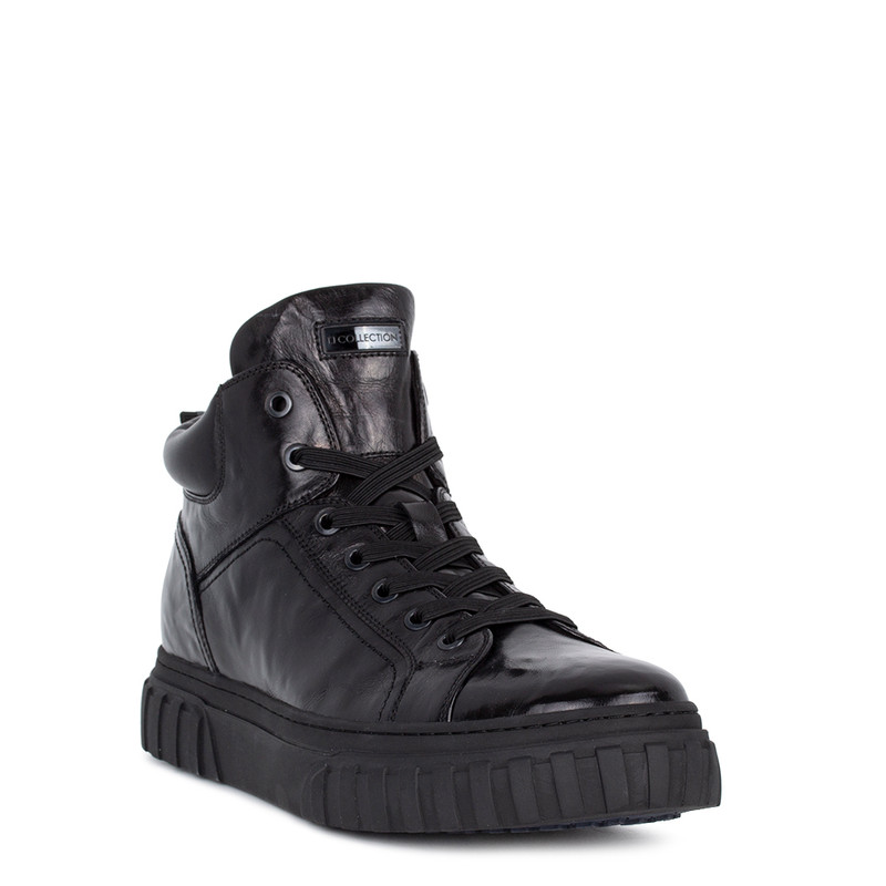 Men's Black Leather Winter Sneakers TL 7519513 BLA Men's Black Leather Winter Sneakers TL 7519513 BLA
