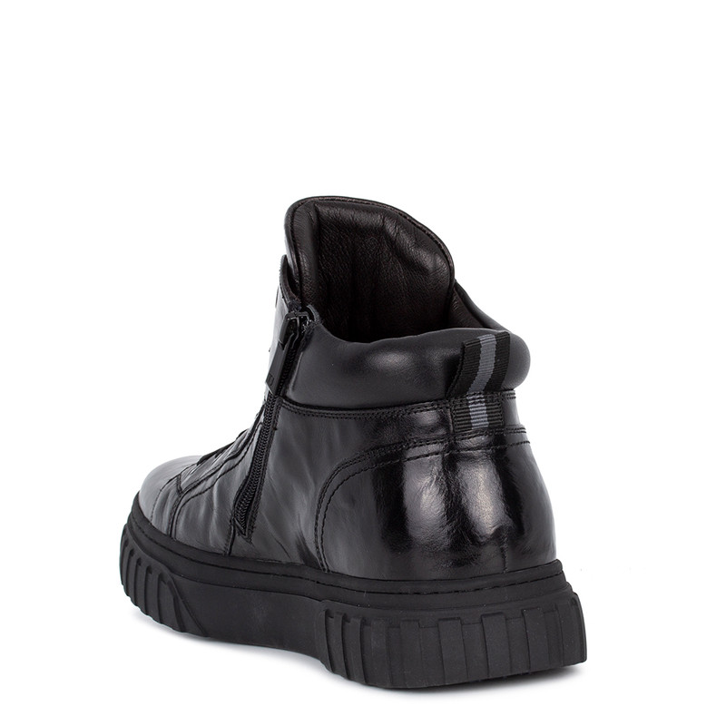 Men's Black Leather Winter Sneakers TL 7519513 BLA Men's Black Leather Winter Sneakers TL 7519513 BLA