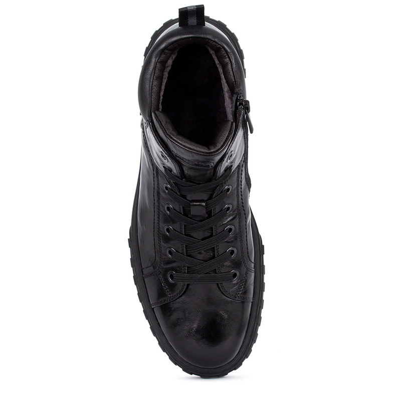 Men's Black Leather Winter Sneakers TL 7519513 BLA Men's Black Leather Winter Sneakers TL 7519513 BLA