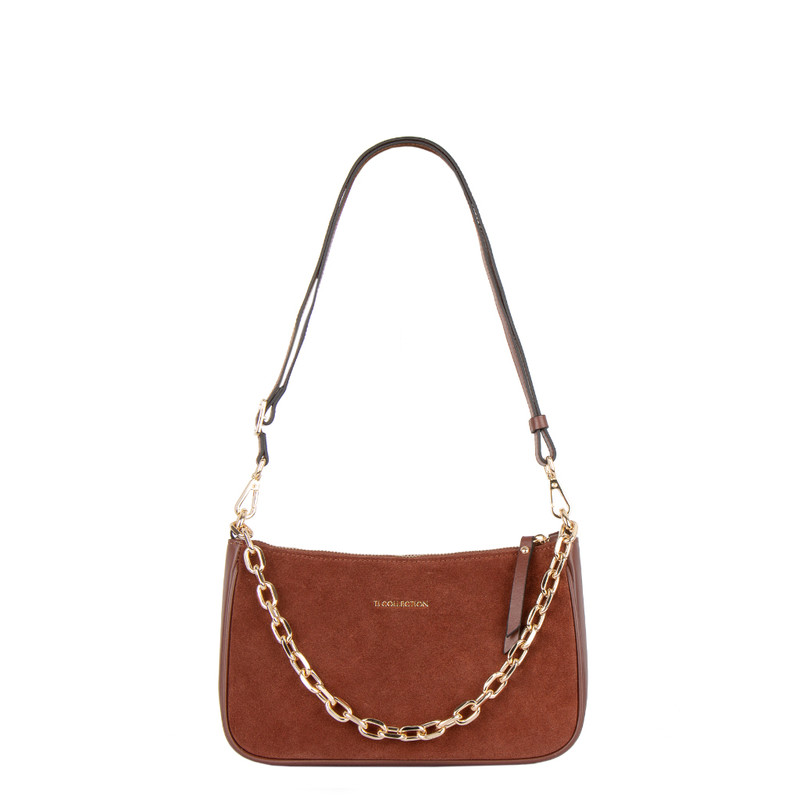 Women's Brown Suede Amalfi Bag YG 5148813 BRS