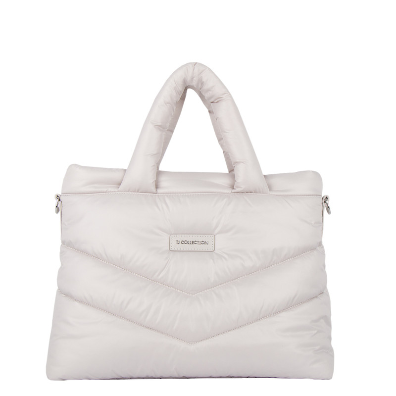 Pearl Grey Textile Cloud Bag YT 5368824 LGF
