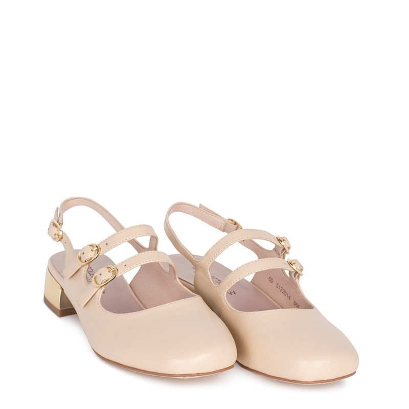 Women's Strappy Beige Mary Janes GD 5122014 BGE