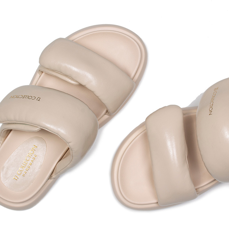 Women's Cream Eco-Leather Sandals GF 5105924 CRP