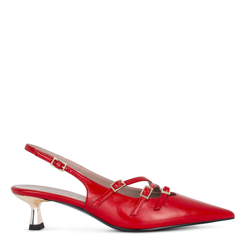 Women's Red Slingback Kitten Heels GF 5144824 RDP
