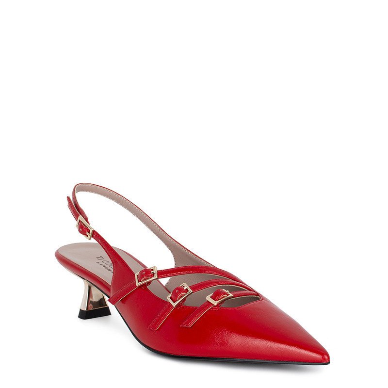 Women's Red Slingback Kitten Heels GF 5144824 RDP