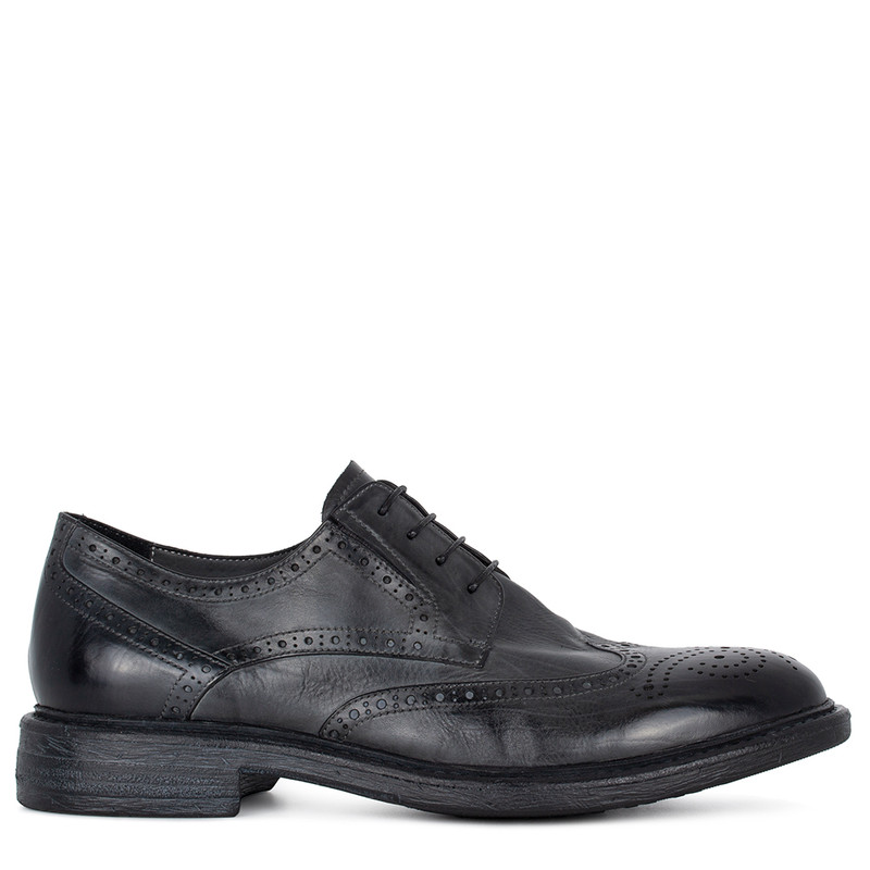 Men's Dark Grey Brogue Shoes GK 7221114 DGA
