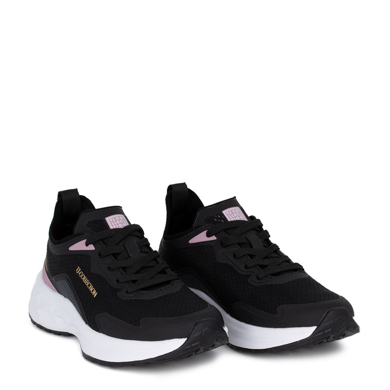 Women's Black Sneakers with a Lilac Sole GV 5116024 BLX