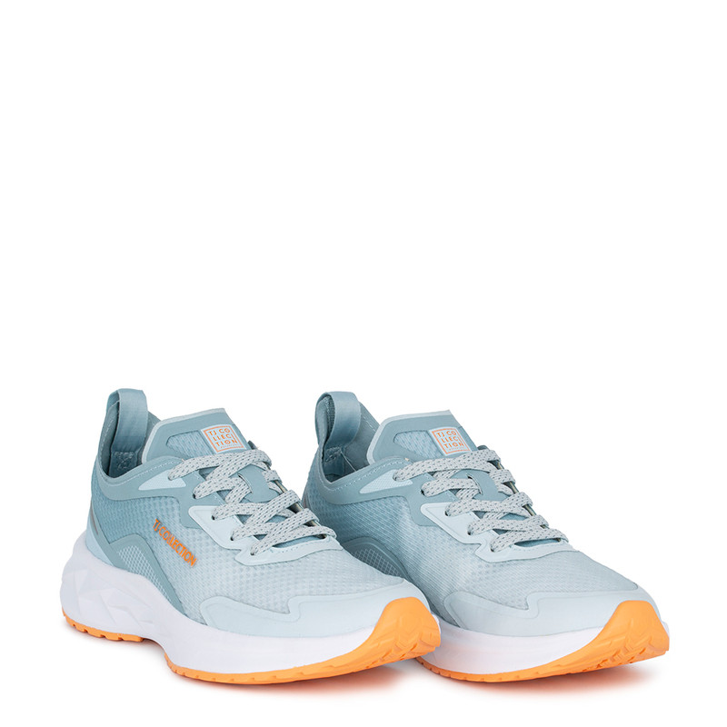 Women's Blue Sneakers with an Orange Sole GV 5116024 BUO