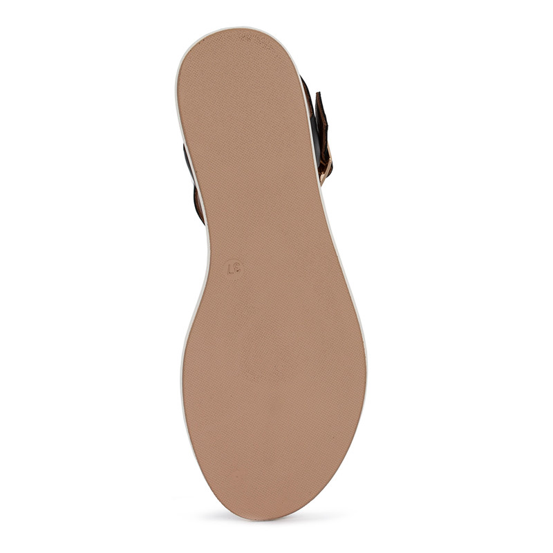 Women's Black Wedge Sandals GQ 5120814 BLZ