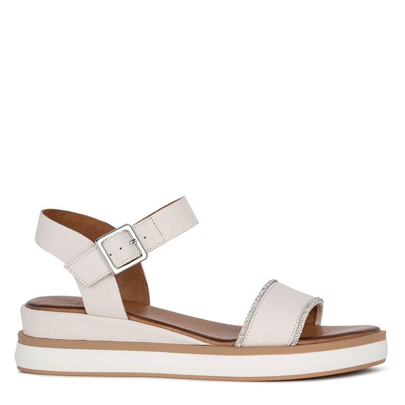 Women's Cream Wedge Sandals GQ 5120814 CRZ