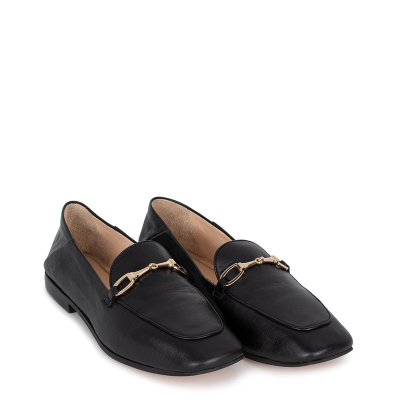 Women's Black Slip On Loafers GQ 5209914 BLK