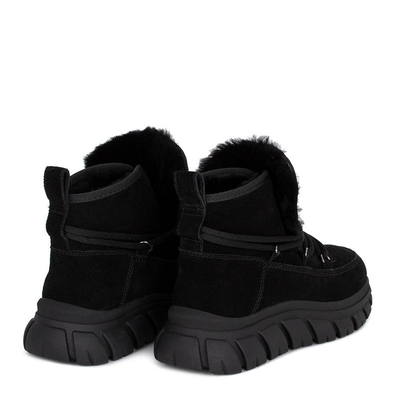 Women's Black Suede Winter Boots with Wraparound Lacing GC 5514014 BLS Women's Black Suede Winter Boots with Wraparound Lacing GC 5514014 BLS