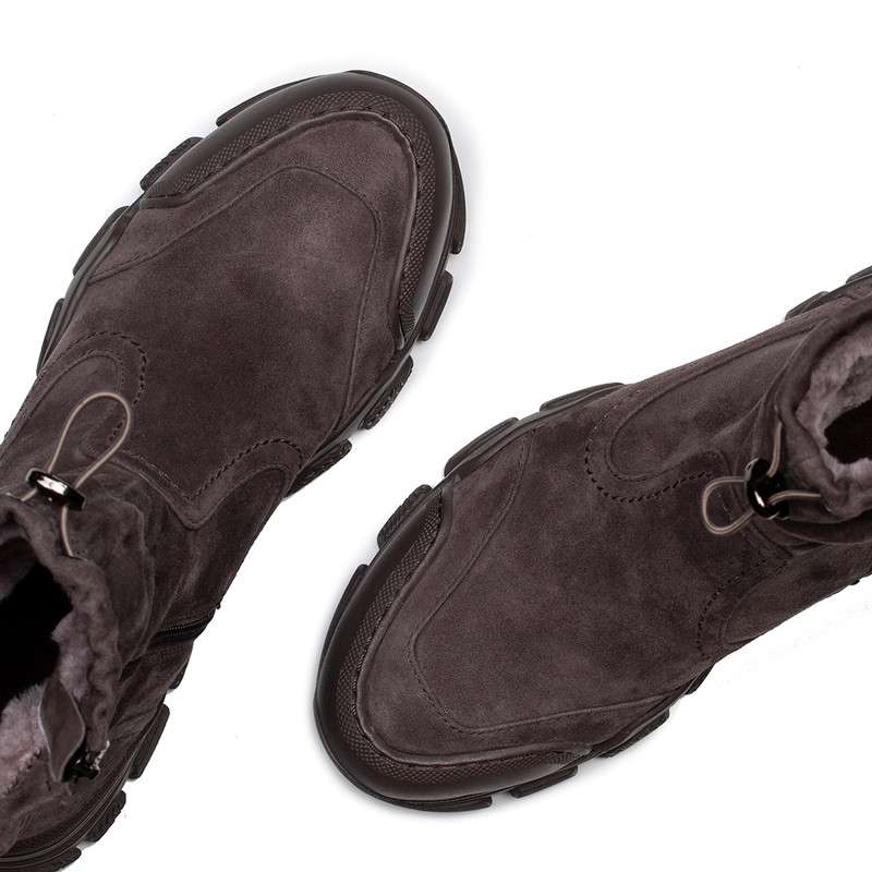 Women's Grey Sporty Winter Ankle Boots GD 5518414 GRS