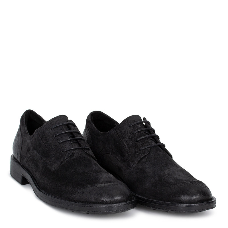 Men's Grey Nubuck Distressed Derby Shoes GK 7220914 DGV Men's Grey Nubuck Distressed Derby Shoes GK 7220914 DGV