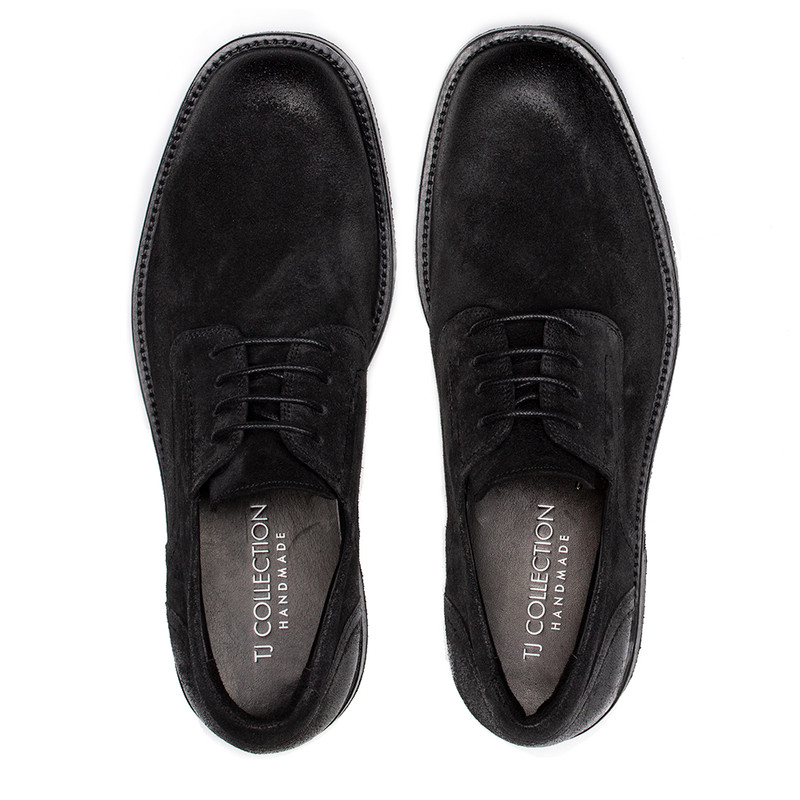 Men's Grey Nubuck Distressed Derby Shoes GK 7220914 DGV Men's Grey Nubuck Distressed Derby Shoes GK 7220914 DGV