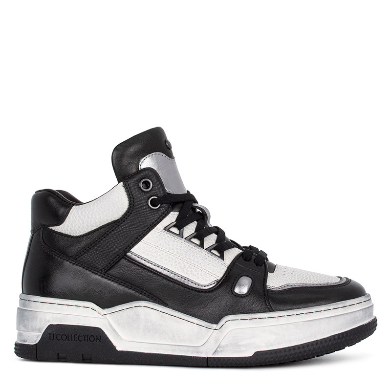 Women's Unisex Style Winter Black and White Sneakers with Distressing TL 5522914 WHB Women's Unisex Style Winter Black and White Sneakers with Distressing TL 5522914 WHB