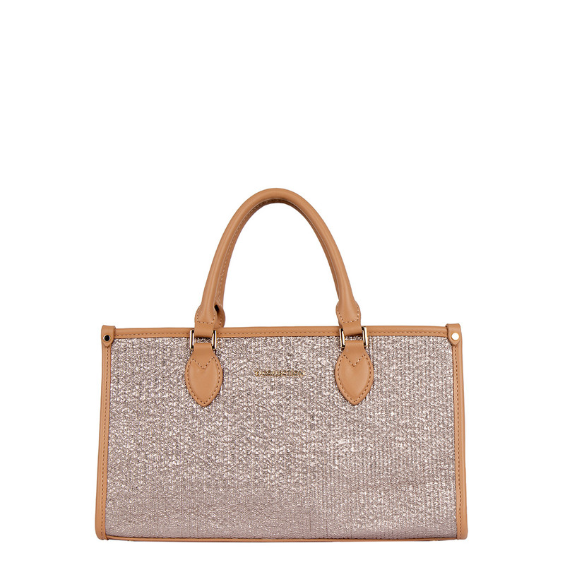 Women's Silver Murano Bag with Beige Trim XB 5320024 PLZ
