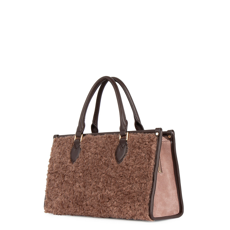 Women's Murano Bag in Eco-Fur with Leather Trim XB 5320124 TPB Women's Murano Bag in Eco-Fur with Leather Trim XB 5320124 TPB