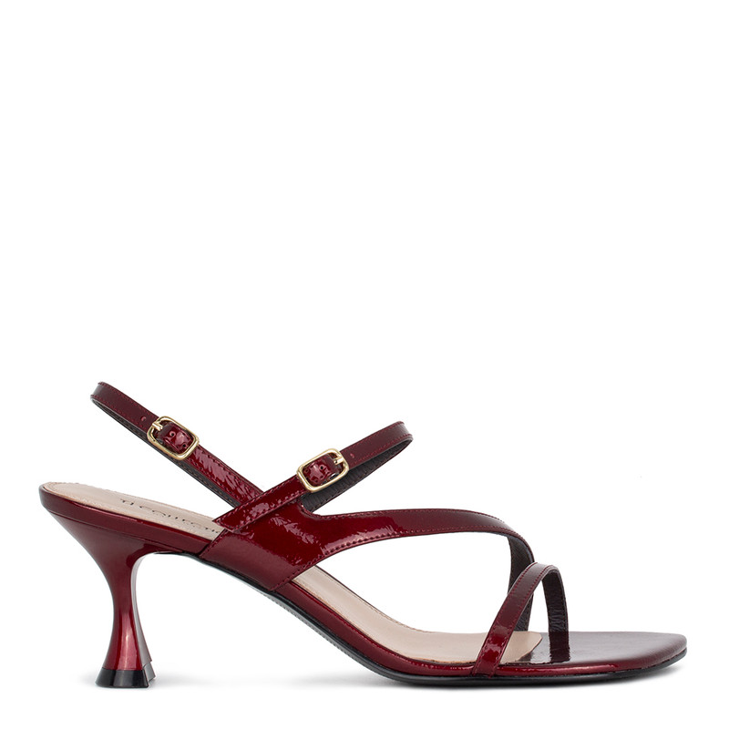 Women's Burgundy Strappy Heel Sandals GR 5165815 BDP
