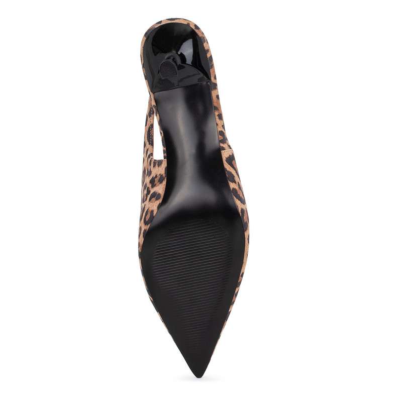 Women's Leopard Suede Slingback Pumps GW 5148015 LEO
