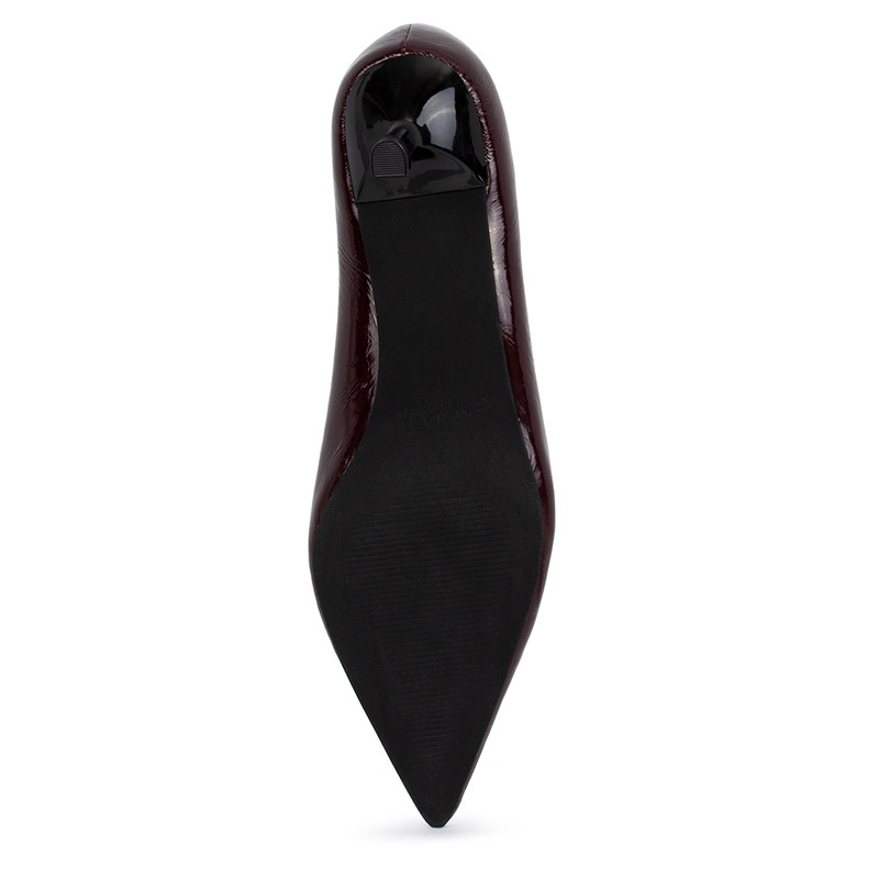 Women's Burgundy Leather Heels GW 5248915 BDP