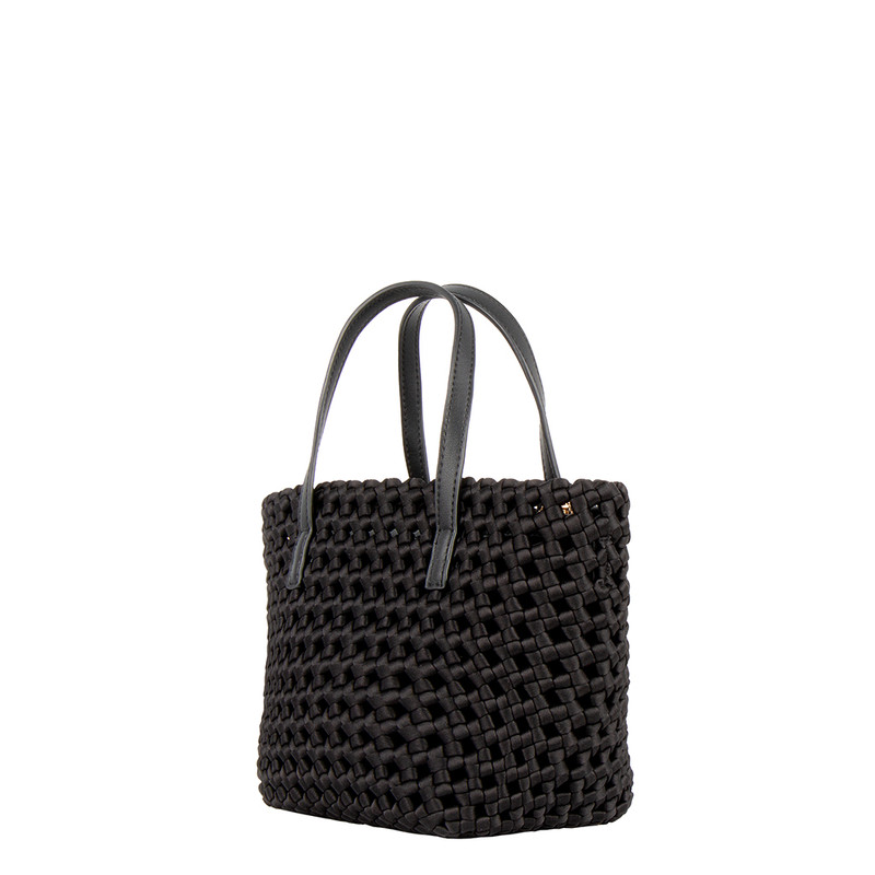 Women's Black Woven Basket Bag YD 5170825 BLK