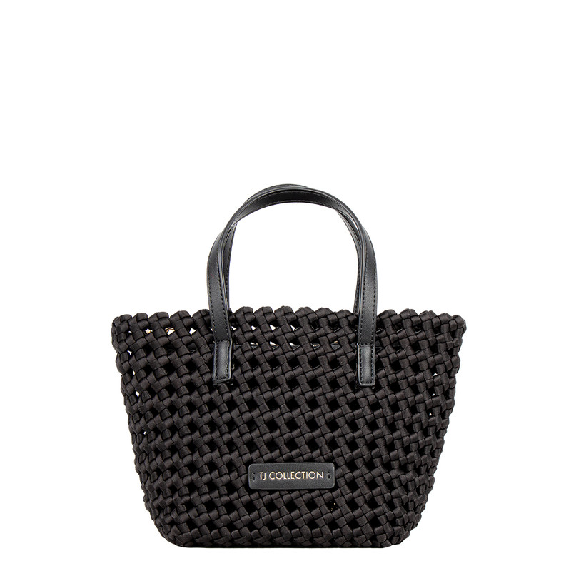 Women's Black Woven Basket Bag YD 5170825 BLK