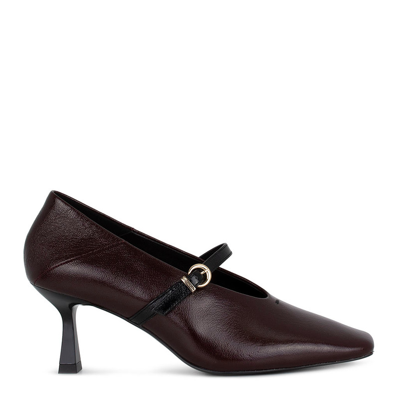 Women's Burgundy Heels with a Strap GF 5265915 BLD