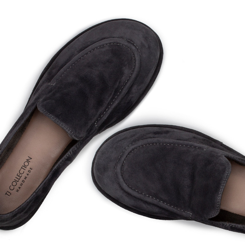 Women's Blue Suede Loafers GB 5208016 JNS