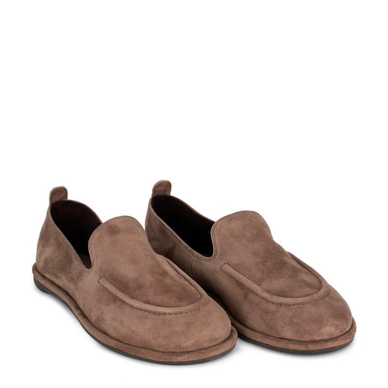 Women's Nut Brown Suede Loafers GB 5208016 NTS