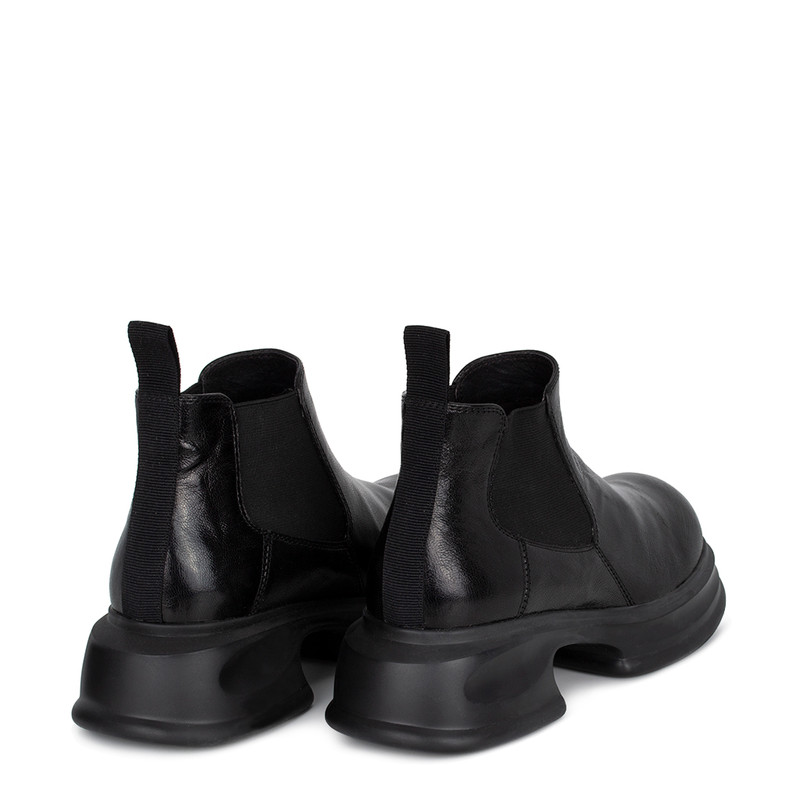Women's Black Glossy Leather Chelsea Boots GB 5320415 BLA