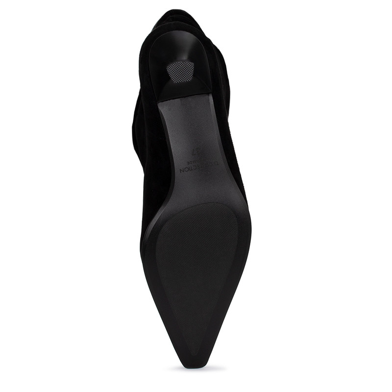 Women's Black Suede Slouch Boots GG 5448415 BLS