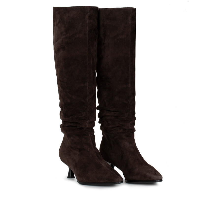 Women's Brown Suede Slouch Boots GG 5448415 BRS